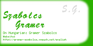 szabolcs gramer business card